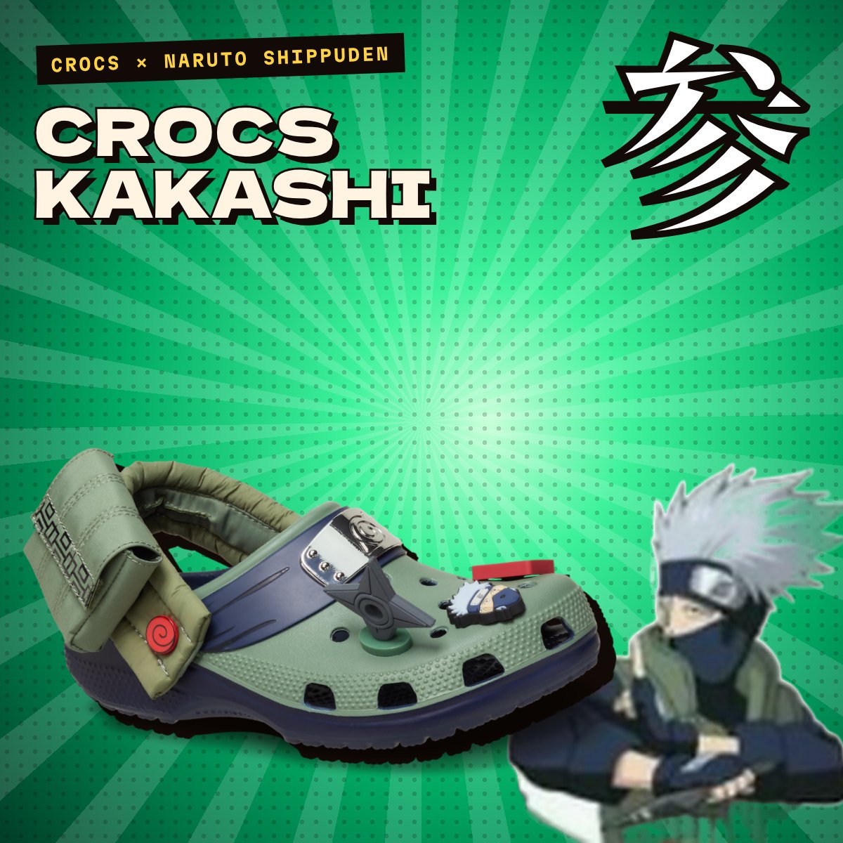 Crocs Naruto Shippuden modèle Kakashi, visuel univers Kakashi